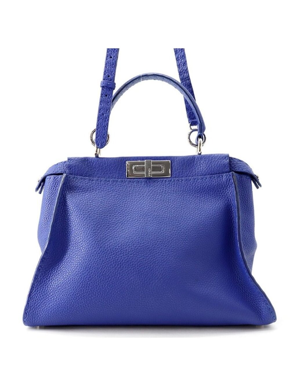 Fendi Peekaboo Selleria Regular Leather 2-Way Shoulder Bag